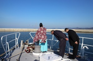 漁業取締船「うとう」竣工安全祈願祭