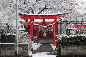 雪景色　金生稲荷神社